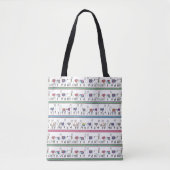 Llama Stripe Pattern Tote Bag (Voorkant)