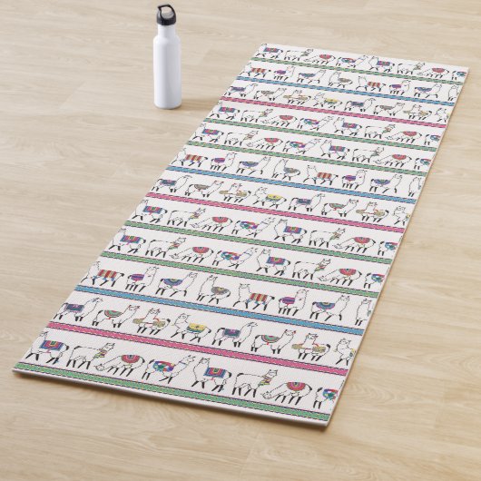Llama Stripe Pattern Yogamat (In situ)
