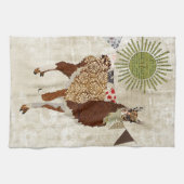 Llama Sunshine White Towel Theedoek (Horizontaal)