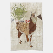 Llama Sunshine White Towel Theedoek (Verticaal)