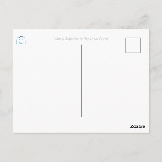 Llama Superiority Briefkaart (Achterkant)