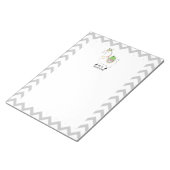 Llama Teacher Green Apple Floral Chevron Notitieblok (Schuin)
