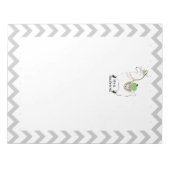 Llama Teacher Green Apple Floral Chevron Notitieblok (Voorkant)