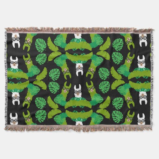 Llama thema afdrukken deken (Voorkant)