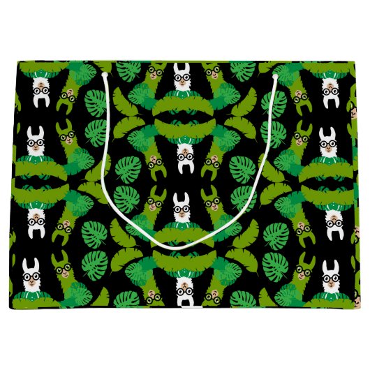 Llama thema afdrukken groot cadeauzakje (Voorkant)