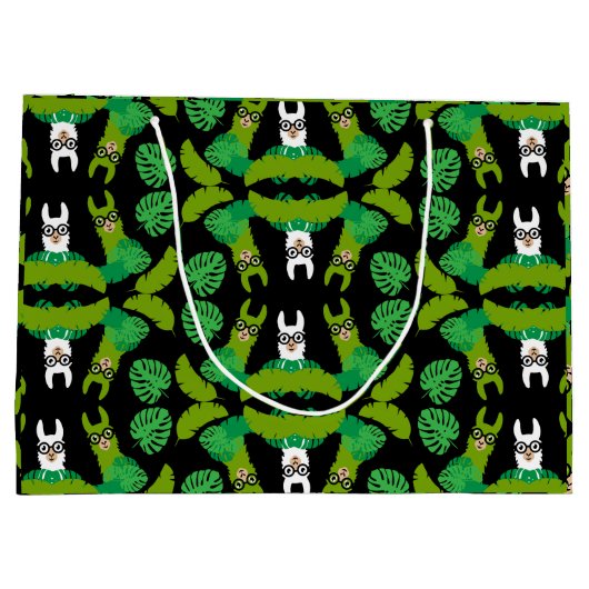 Llama thema afdrukken groot cadeauzakje (Achterkant)