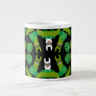 Llama thema afdrukken grote koffiekop