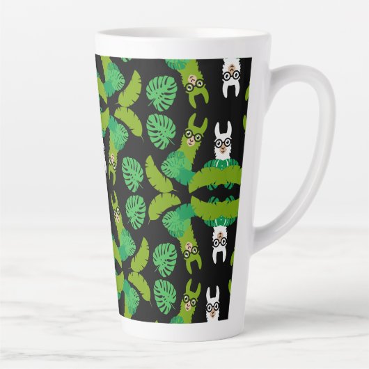 Llama thema afdrukken latte mok (Rechts)
