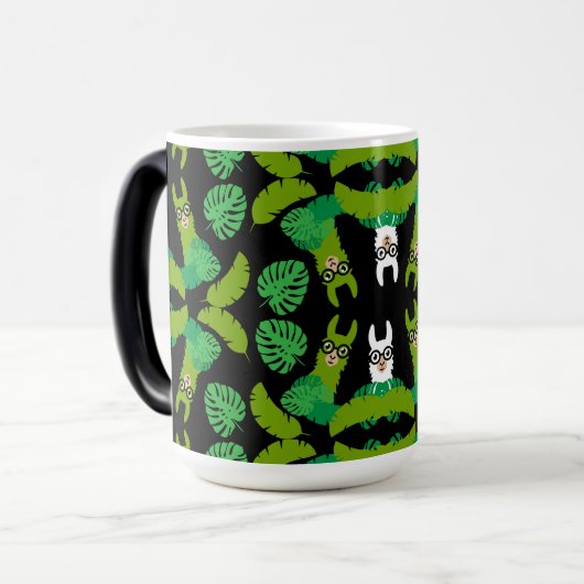 Llama thema afdrukken magische mok (Voorkant links)