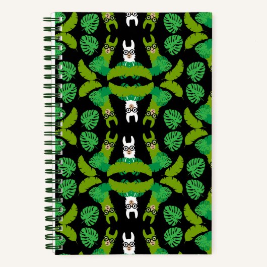 Llama-thema print notitieboek (Voorkant)