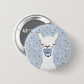 Llama-thematisch Baby shower Ronde Button 5,7 Cm (Voorkant /achterkant)