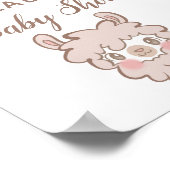 Llama Theme Baby shower Welkomstteken Poster (Hoek)