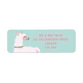 llama themed return address label (Voorkant)