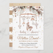 Llama Toys Boho nodigBaby shower Alpak Boho Kaart (Voorkant / Achterkant)