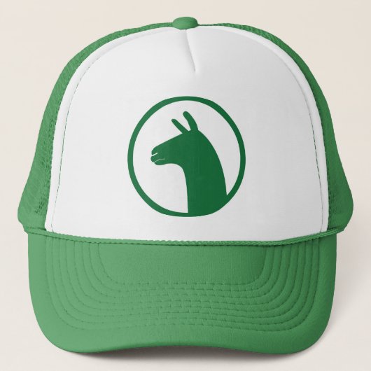LLAMA Trucker Hat - Groen Pet (Voorkant)
