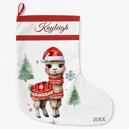 Llama Trui Grote Kerstkous Grote Kerstsok (Voorkant)