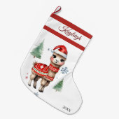 Llama Trui Grote Kerstkous Grote Kerstsok (Voorkant (Hangend))