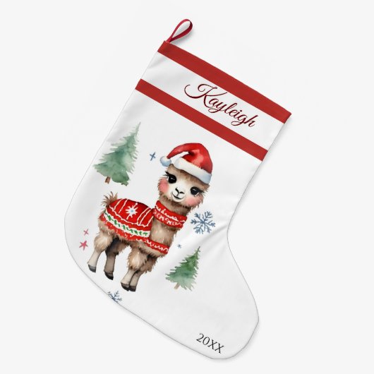 Llama Trui Grote Kerstkous Grote Kerstsok (Voorkant (Hangend))