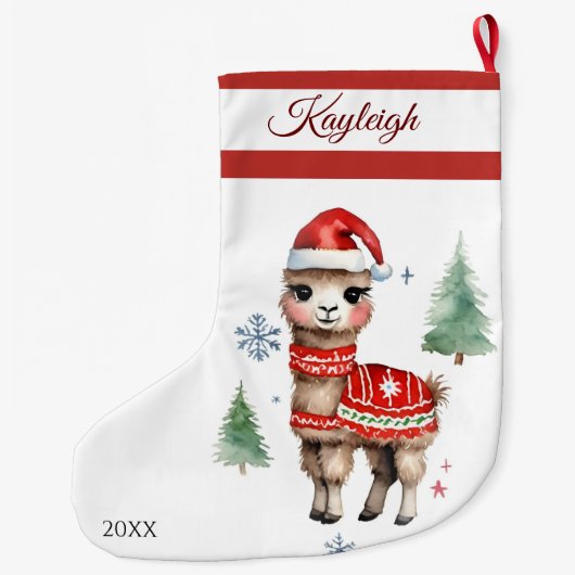 Llama Trui Grote Kerstkous Grote Kerstsok (Achterkant)