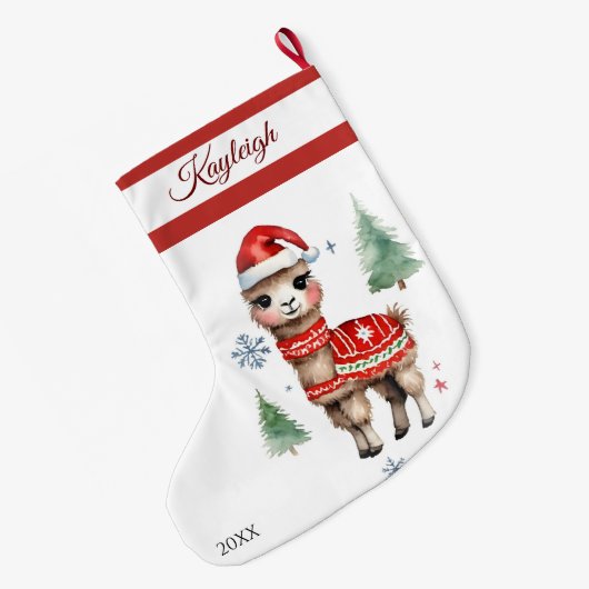 Llama Trui Grote Kerstkous Grote Kerstsok (Achterkant (Hangend))