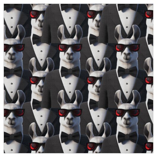 Llama Tux Sunbril Pattern Stof (Swatch)