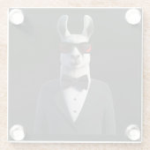 Llama Tux zonnebril Glazen Onderzetter (Achterkant)