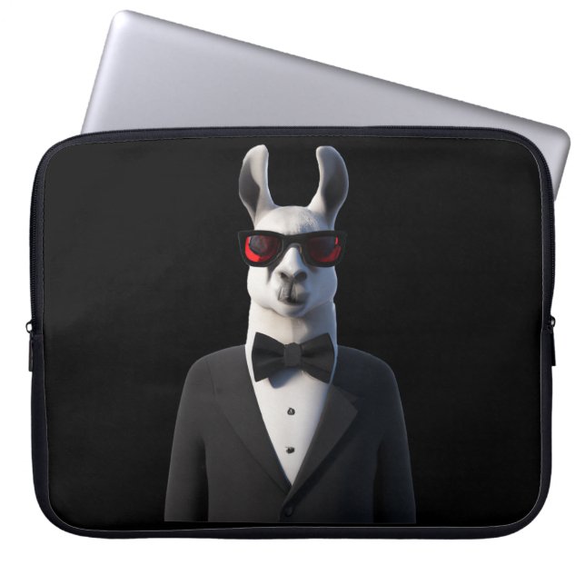 Llama Tux zonnebril Laptop Sleeve (Voorkant)