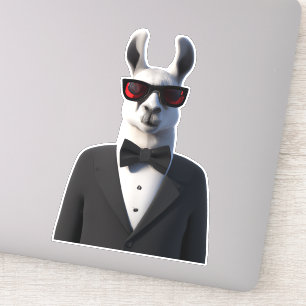 Llama Tux zonnebril Sticker