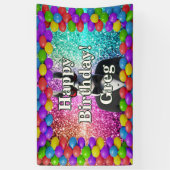 Llama Tuxedo gepersonaliseerd karakter verjaardag Spandoek (Verticaal)