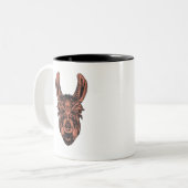 Llama Tweekleurige Koffiemok (Voorkant links)
