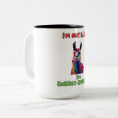 Llama Tweekleurige Koffiemok (Voorkant links)