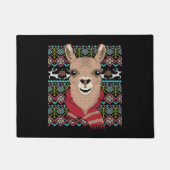 Llama Ugly Kerstmis Deurmat (Voorkant)