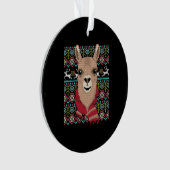 Llama Ugly Kerstmis Ornament (voorkant)