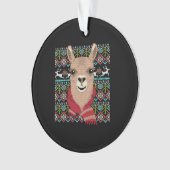 Llama Ugly Kerstmis Ornament (voorkant)