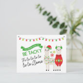 Llama Ugly Sweater Briefkaart (Staand voorkant)