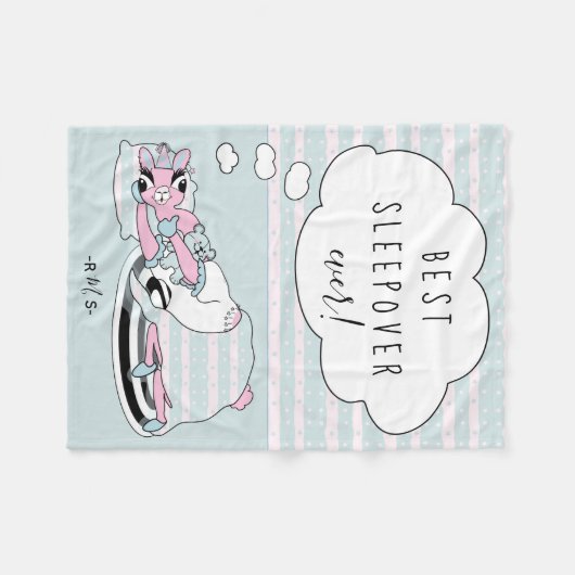 Llama uit de pyjama-partij fleece deken (Voorkant (Horizontaal))