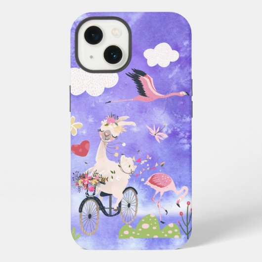 Llama-uitstapplanner iPhone Hoesje (Achterkant)