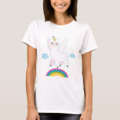 Llama Unicorn Flying T-shirt (Voorkant)