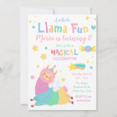 Llama Unicorn Llamacorn Kids Verjaardag Kaart (Voorkant)