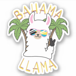 Llama Vakantie Bahama's Sticker Cruise Bahama's