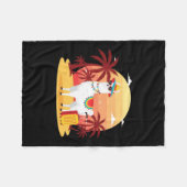 Llama Vakantie Zonsondergang Fleece Deken (Voorkant (Horizontaal))