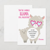 Llama Valentijnse speeldoh-cadekaart Informatiekaartje (Voorkant / Achterkant)
