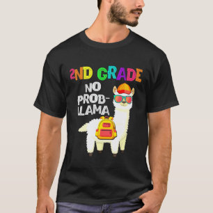 Llama van groep 4 eerste schooldag geen probleem t-shirt