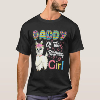 Llama Verjaardag Daddy van het Verjaardag Meisje B T-shirt
