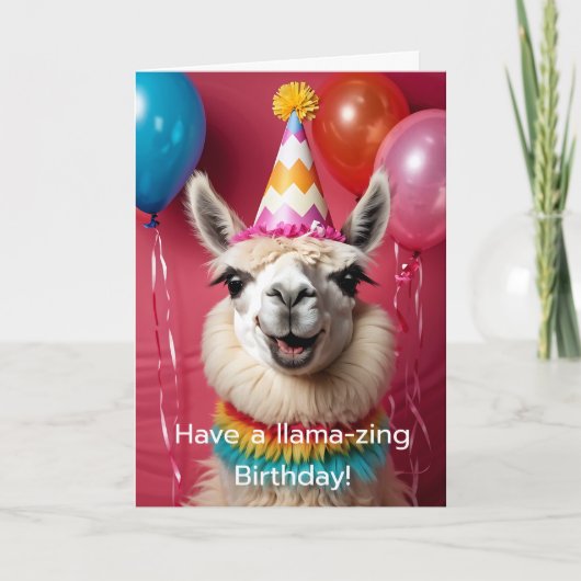 Llama Verjaardag Een lama-zing verjaardag! Kaart (Voorkant)