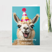 Llama Verjaardag Een lama-zing verjaardag! Kaart (Voorkant)