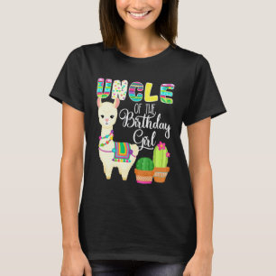 Llama Verjaardag Oom Van Het Verjaardagsmeisje Boe T-shirt