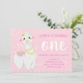 Llama Verjaardag Uitnodigingen | Fiesta-thema (Staand voorkant)