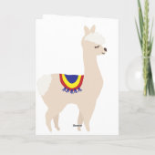 Llama verjaardag, Verjaardagsballonnen Kaart (Achterkant)