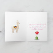 Llama verjaardag, Verjaardagsballonnen Kaart (Binnen)